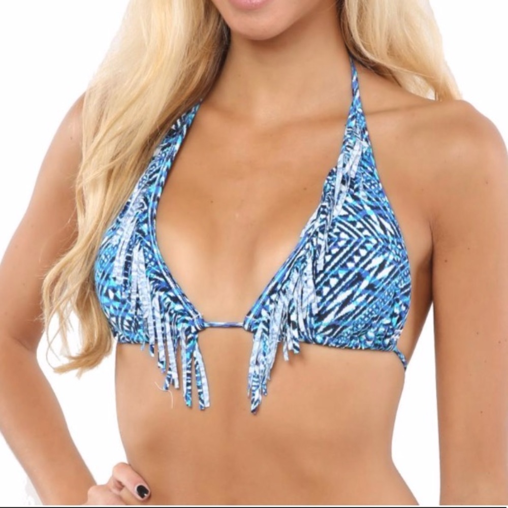 Billabong geometric fringe bikini SET